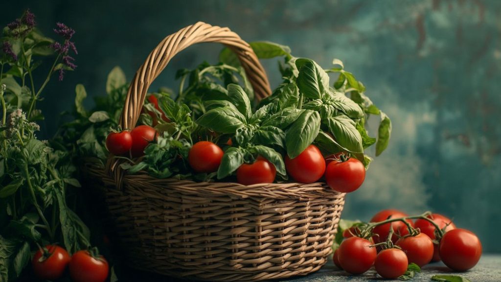 Basilic: essentiel pour aromatiser les salades d'été de tomates