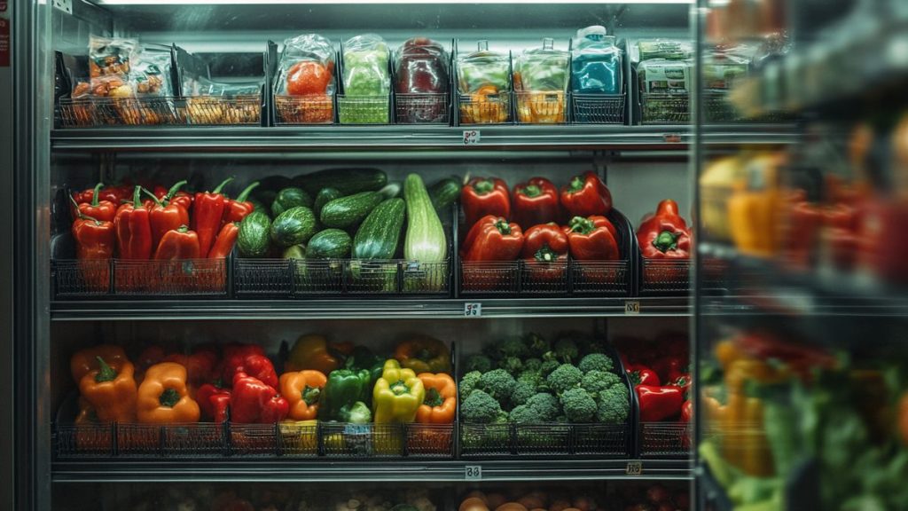 Distributeurs de légumes en pleine action