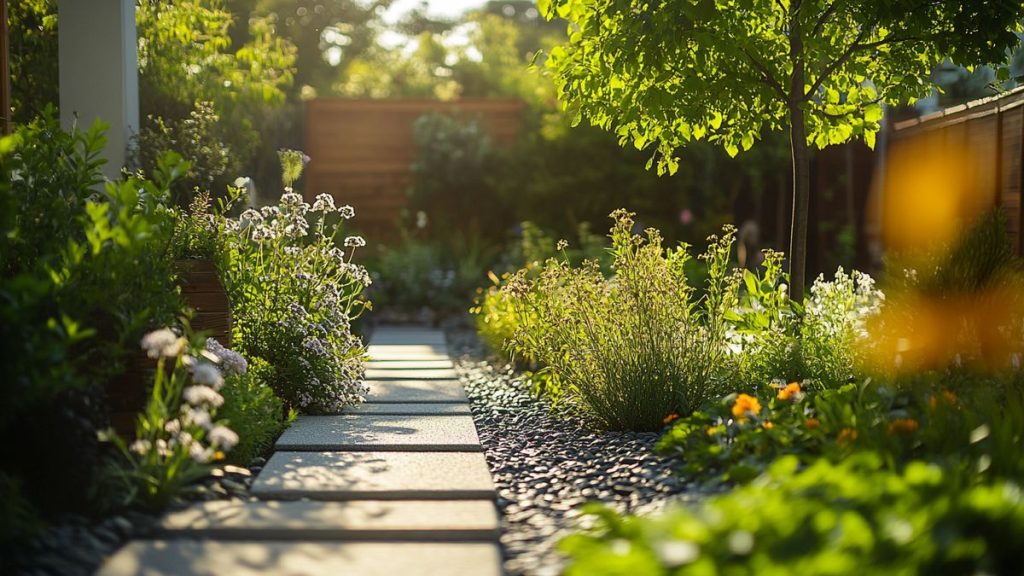 Jardin facile d'entretien pour débutants