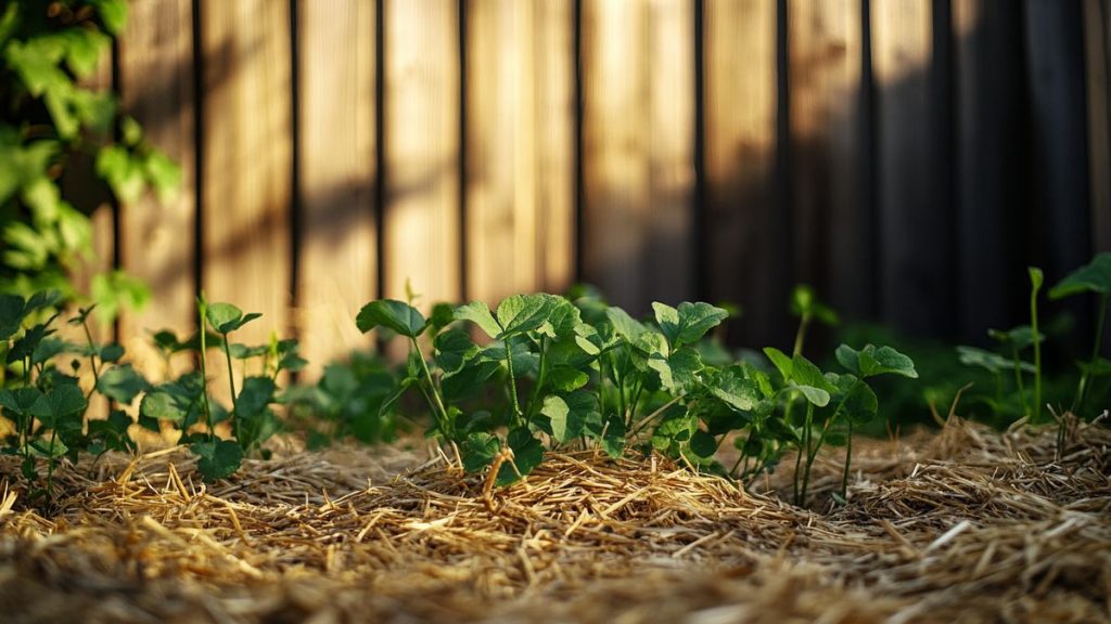 Utilisation de la paille dans l'aménagement de jardins